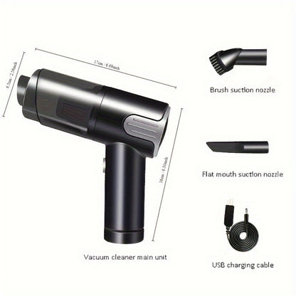 Wireless-Silver Car Vacuum Cleaner Wireless Usb Charging Car Vacuum Cleaner Home Handheld Mini Desktop Vacuum Cleaner Portable